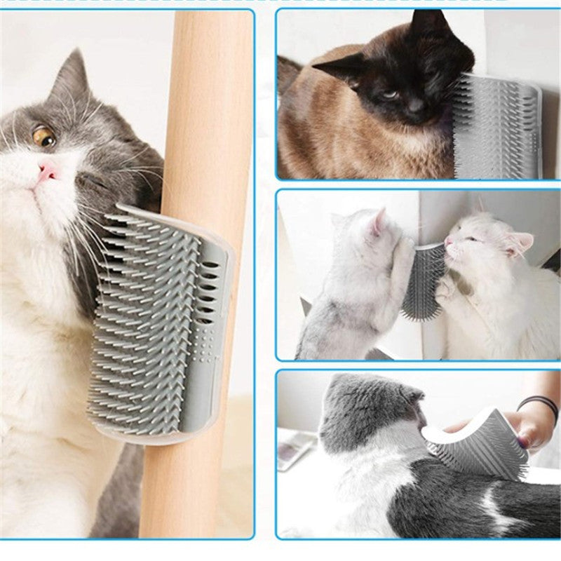 Corner Cat Self-Grooming Brush & Scratcher