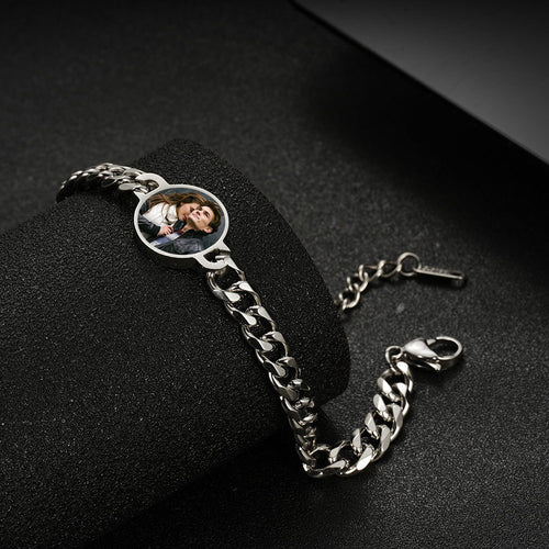Custom Metal Geometric Temperature-Reactive Bracelet
