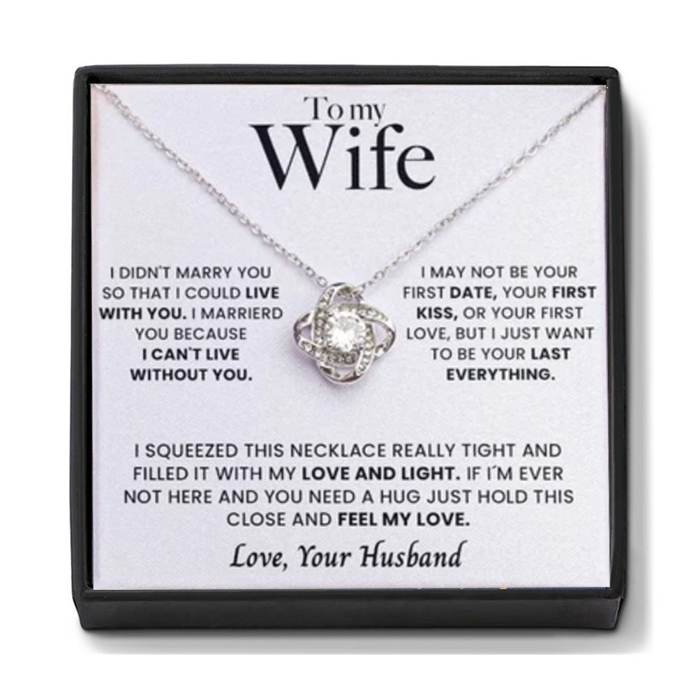 Clover necklace collarbone chain gift box set