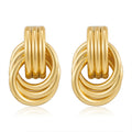Knot geometric earrings, fashionable women's pendant earrings