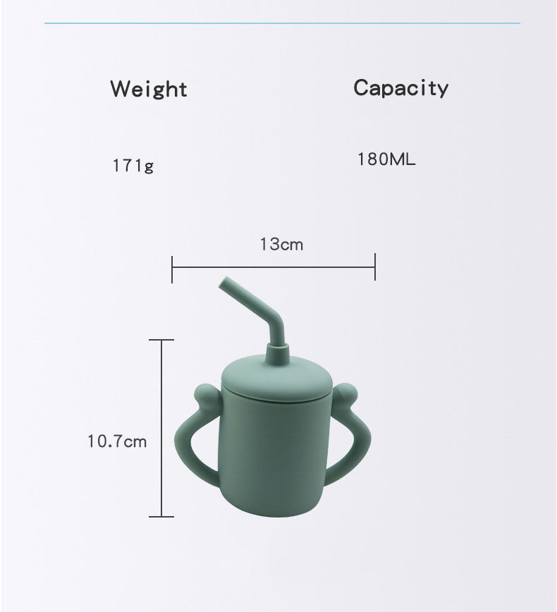 Kids’ Silicone Straw Training Cup with Two Handles