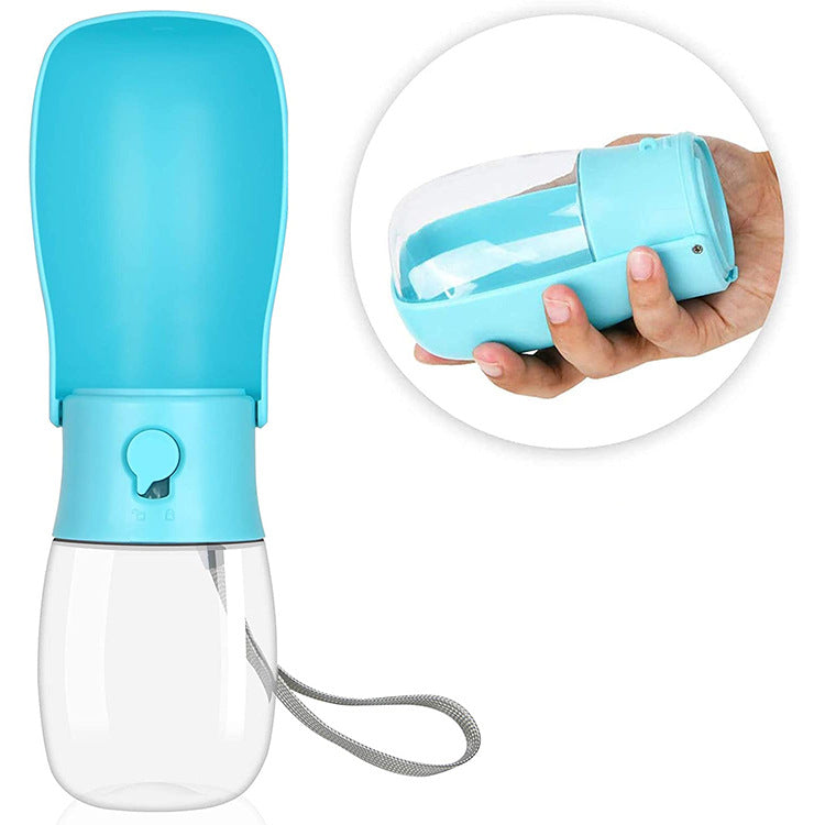 Portable Dog Water Bottle with Filter – 300ml Folding Travel Cup