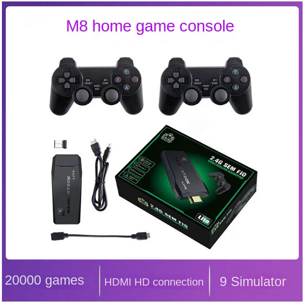 M8 Retro TV Gaming Console with Wireless Controllers