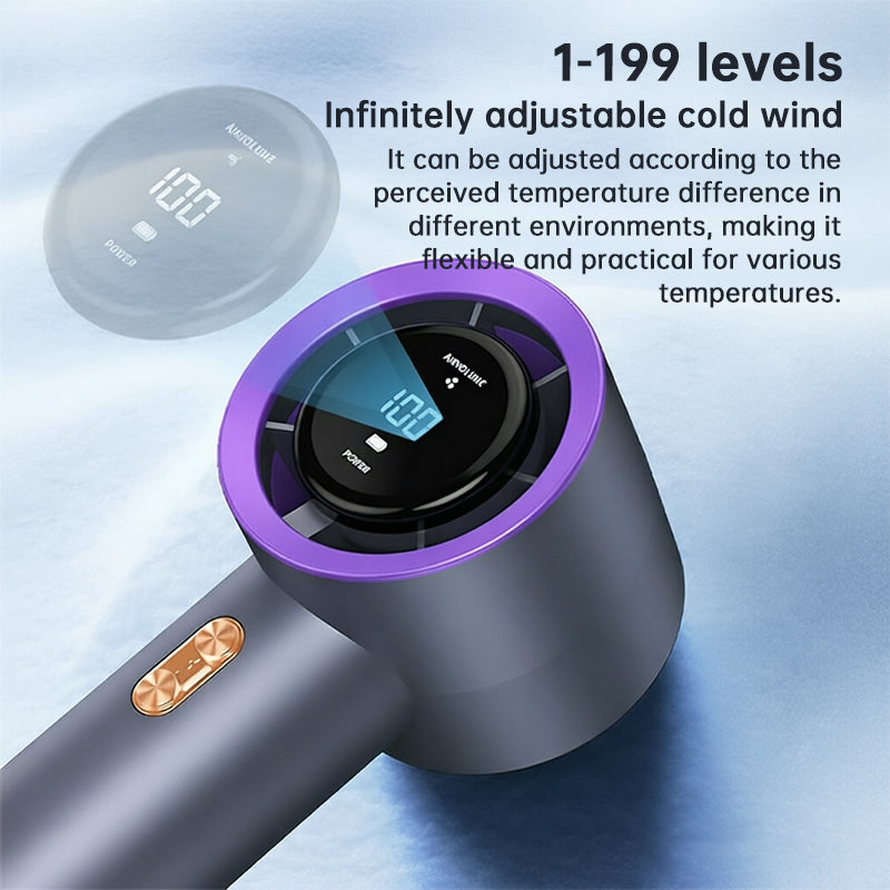 Mini Handheld Fan – 199 Adjustable Speeds for Travel, Gym & Outdoors