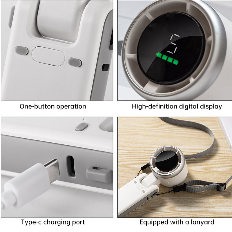 Portable Neck Fan – Foldable & USB Rechargeable