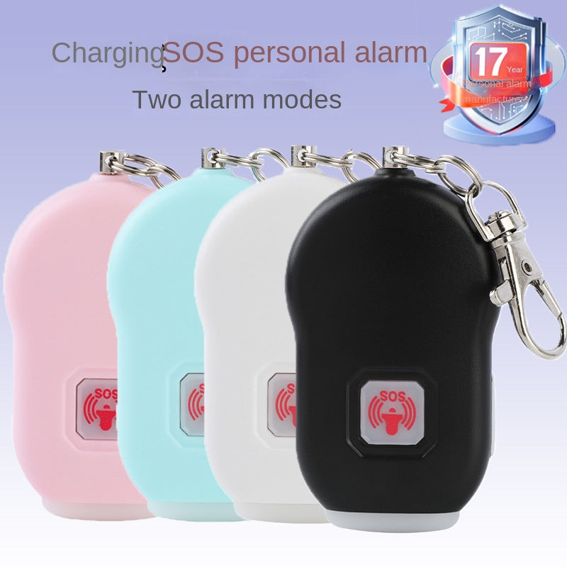 Rechargeable SOS Personal Alarm with LED Light