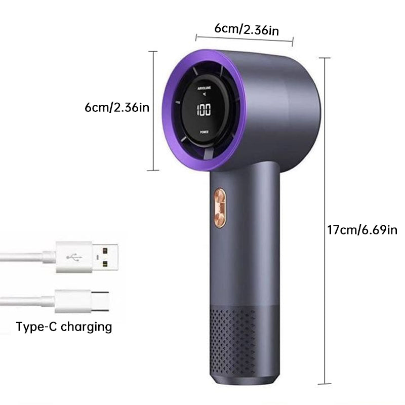 Mini Handheld Fan – 199 Adjustable Speeds for Travel, Gym & Outdoors