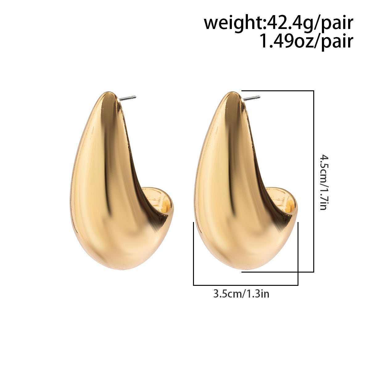 Luxe Sculpted Teardrop Earrings