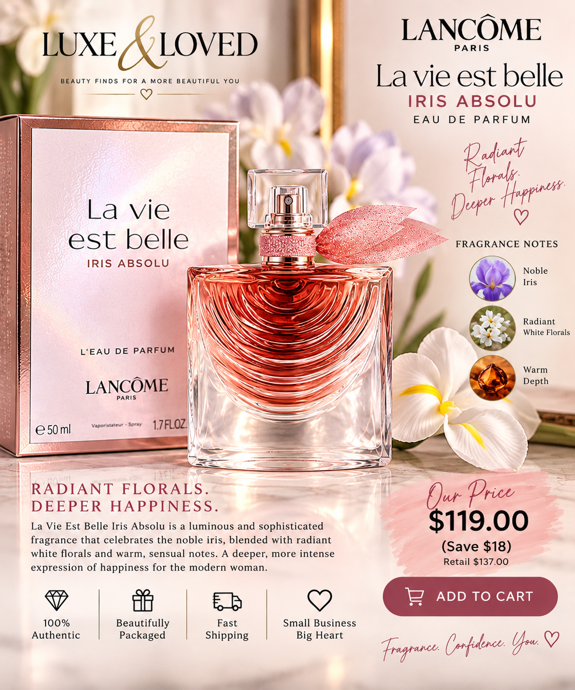 Lancome La Vie Est Belle Iris Absolu Eau de Parfum 1.7 oz