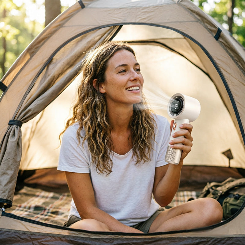 Mini Handheld Fan – 199 Adjustable Speeds for Travel, Gym & Outdoors