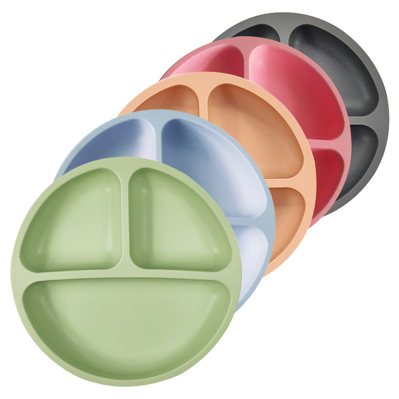 Baby Silicone Divided Suction Plate – Smiley Face Design