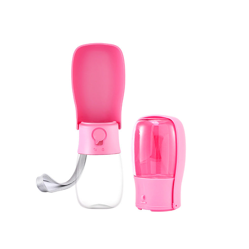 Portable Dog Water Bottle with Filter – 300ml Folding Travel Cup