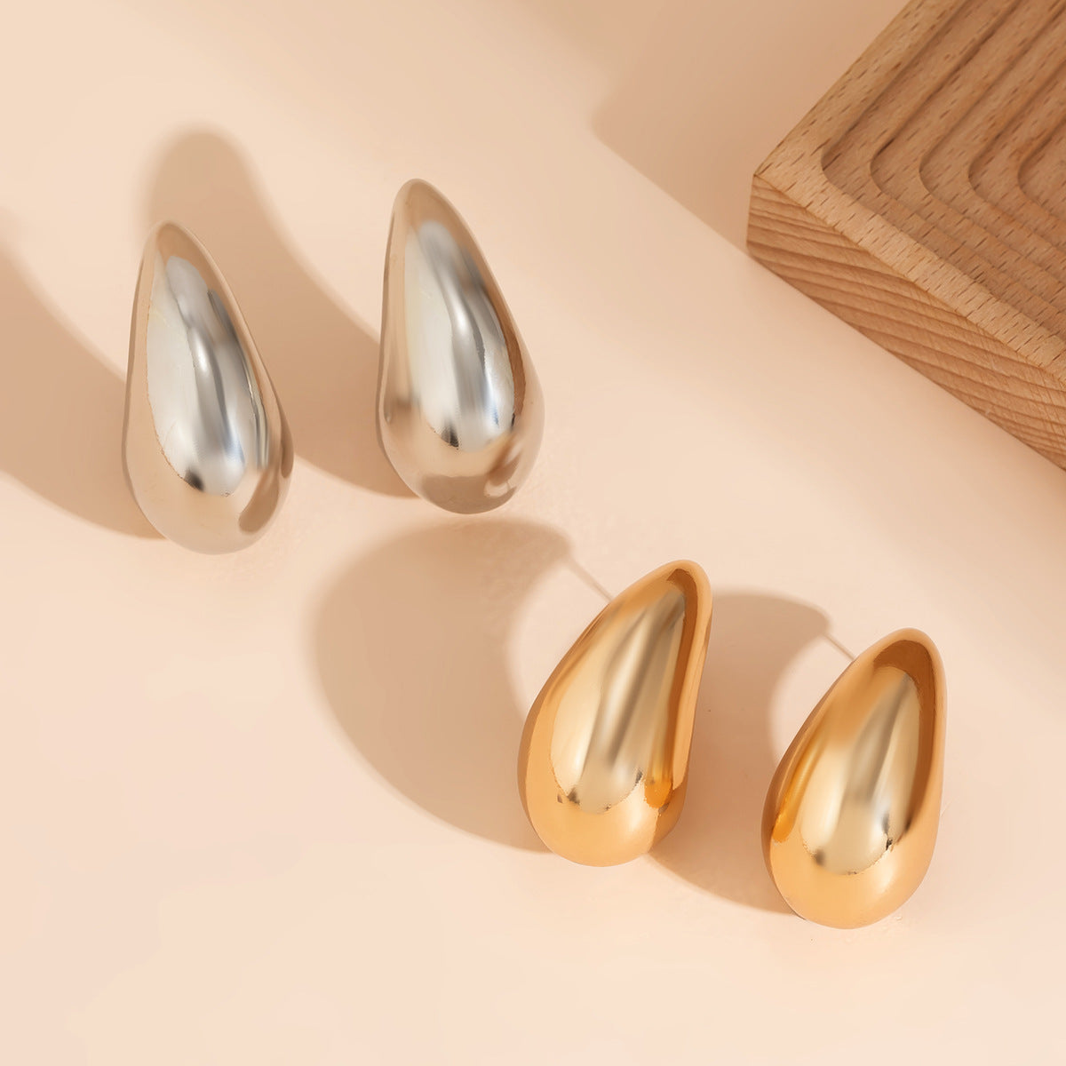 Luxe Sculpted Teardrop Earrings