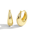 Gold-Plated Chunky Round Earrings