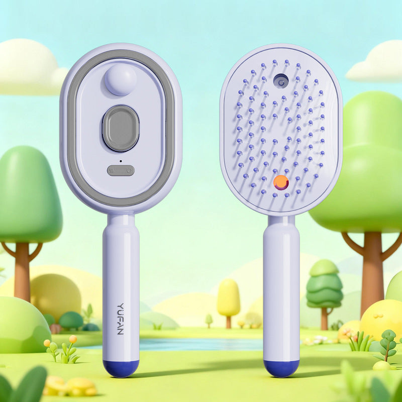 Electric Steam Hair Straightening Brush with Mist