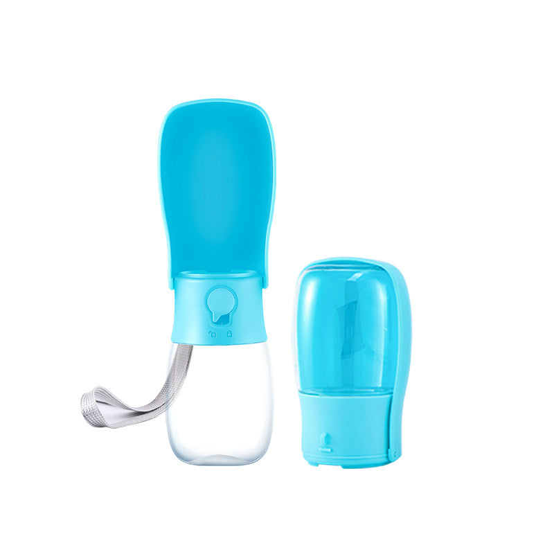 Portable Dog Water Bottle with Filter – 300ml Folding Travel Cup