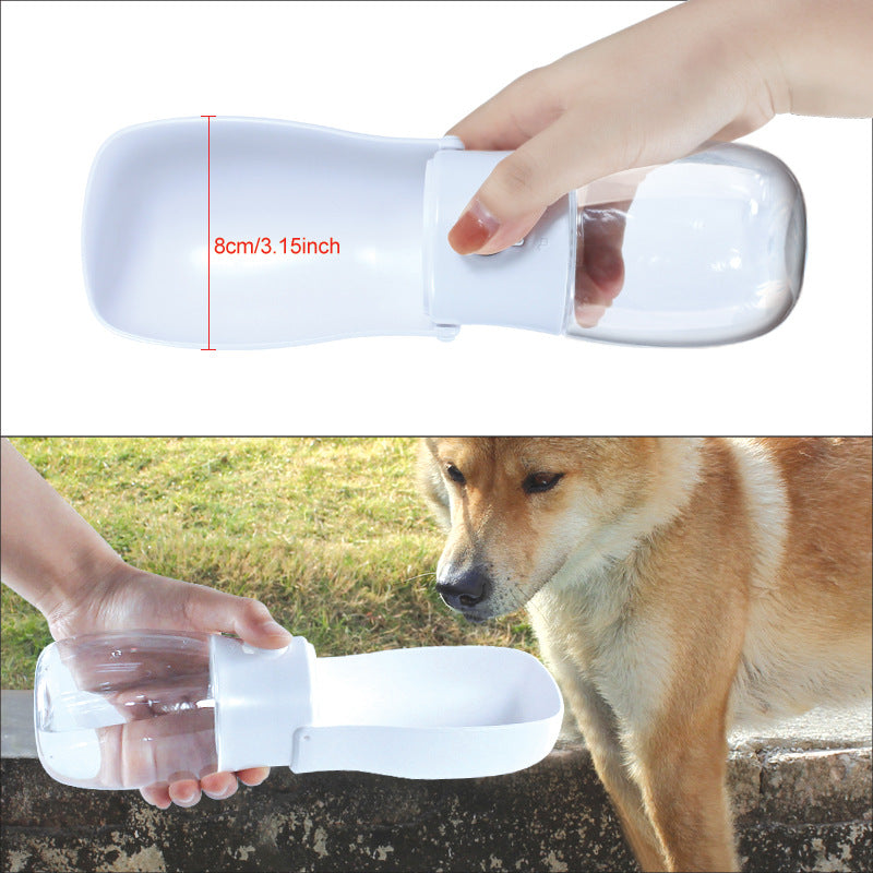 Portable Dog Water Bottle with Filter – 300ml Folding Travel Cup