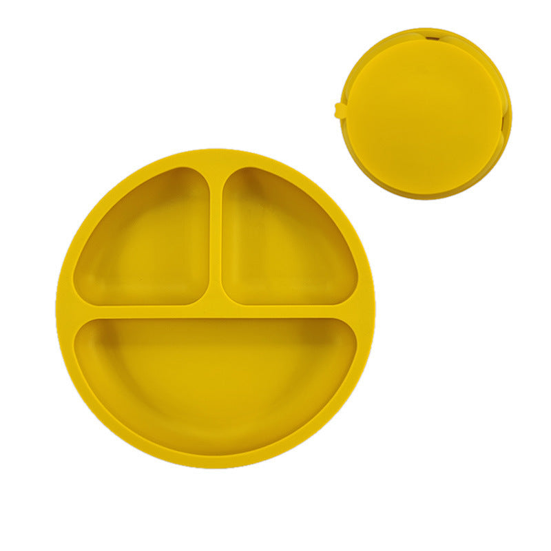 Baby Silicone Divided Suction Plate – Smiley Face Design