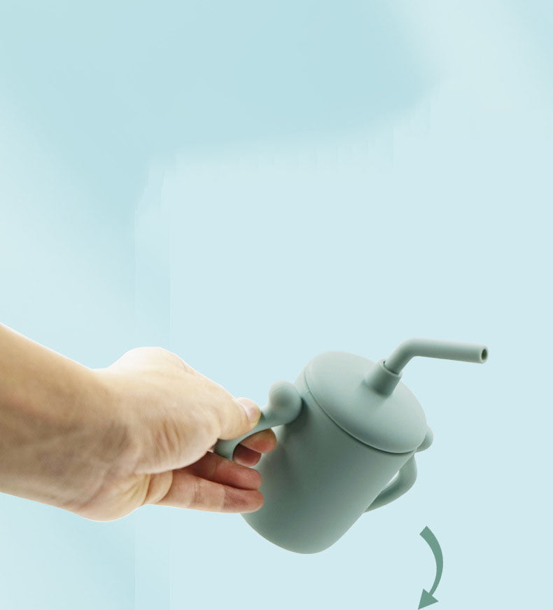 Kids’ Silicone Straw Training Cup with Two Handles