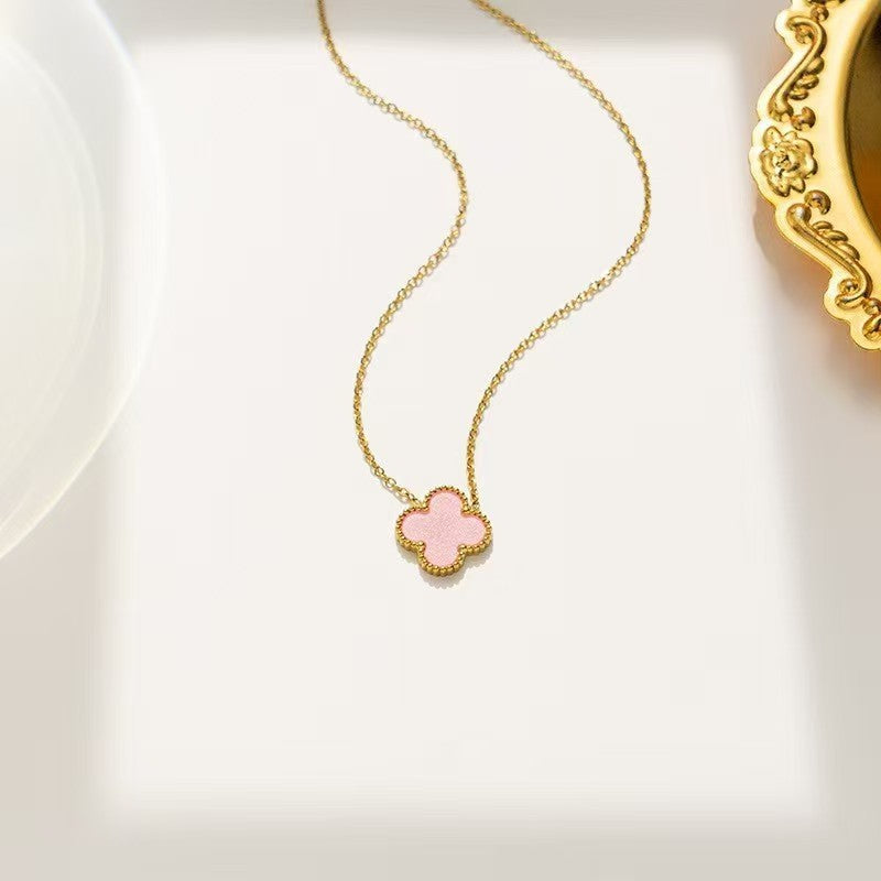 13mm Double-Sided Clover Necklace & Bracelet Set