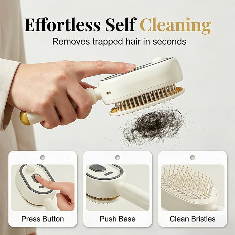 Electric Steam Hair Straightening Brush with Mist