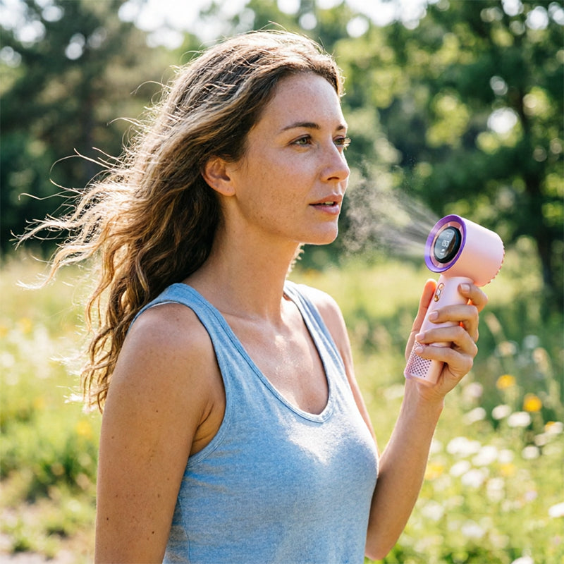 Mini Handheld Fan – 199 Adjustable Speeds for Travel, Gym & Outdoors