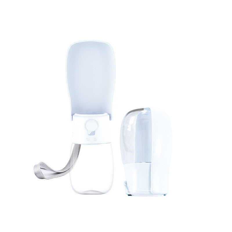 Portable Dog Water Bottle with Filter – 300ml Folding Travel Cup