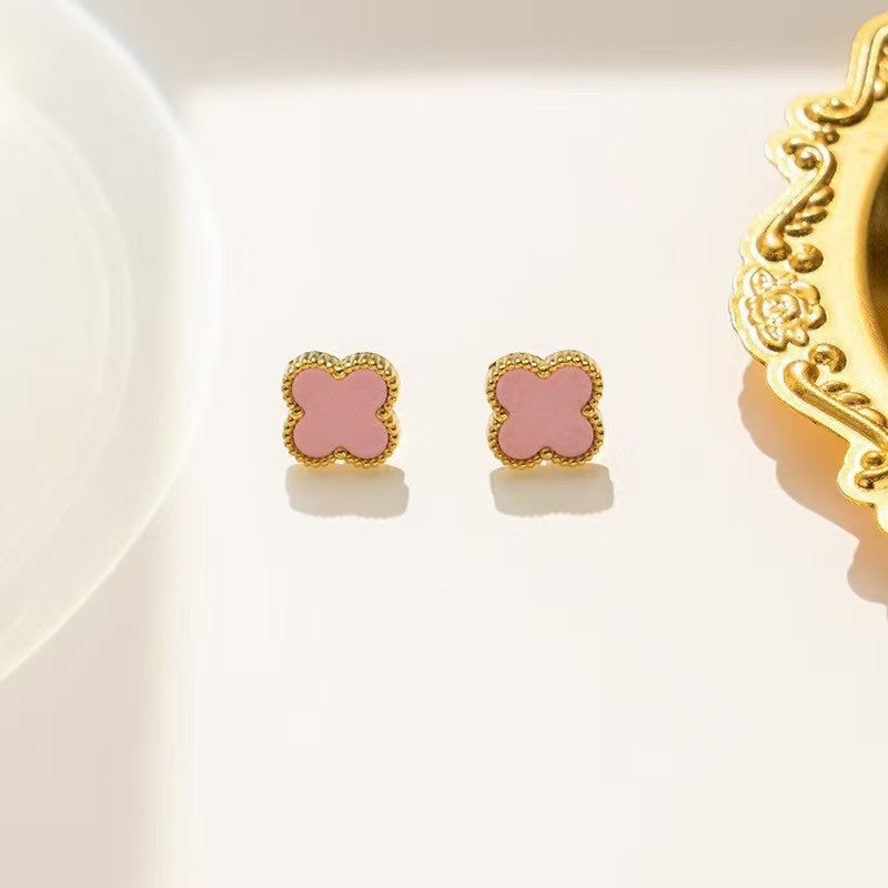 13mm Double-Sided Clover Necklace & Bracelet Set