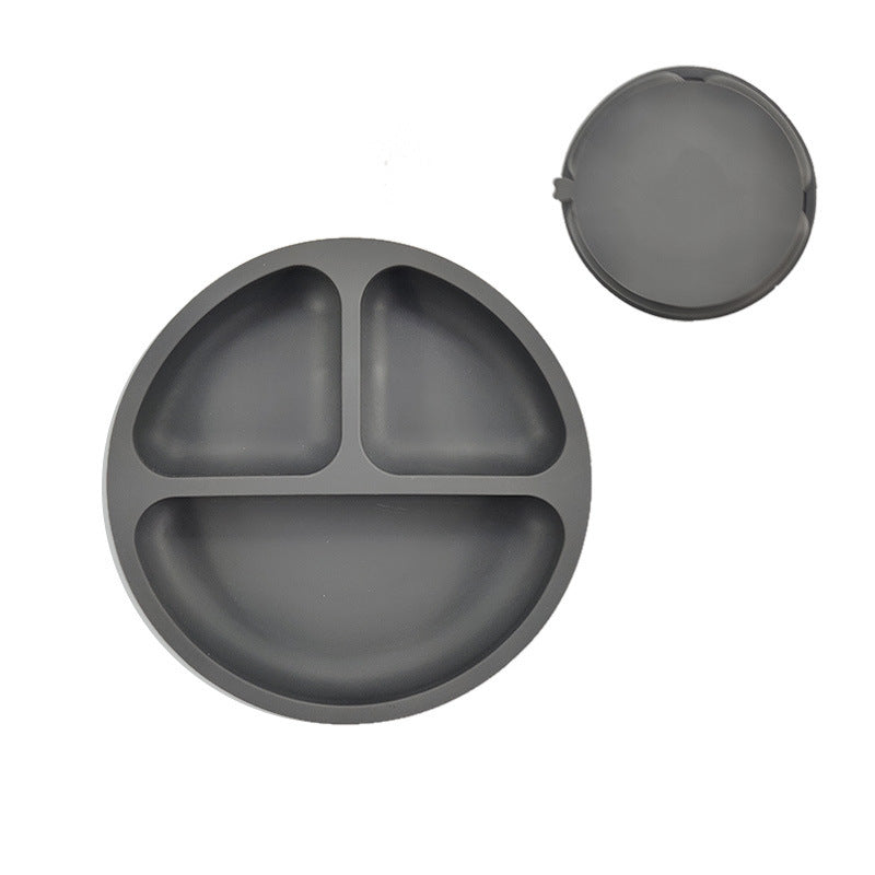 Baby Silicone Divided Suction Plate – Smiley Face Design