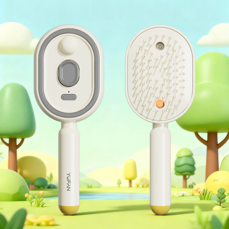 Electric Steam Hair Straightening Brush with Mist