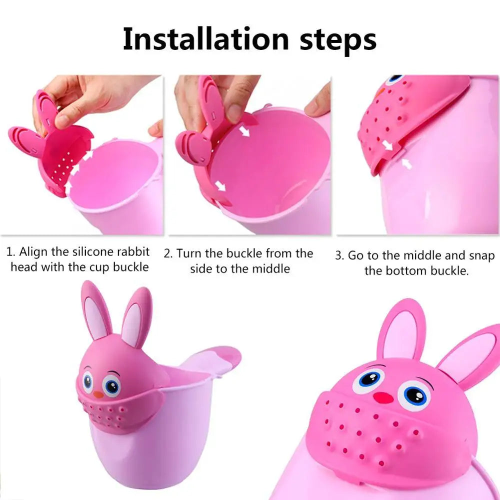 Baby Bath Rinse Cup – Cartoon Shampoo & Shower Scoop
